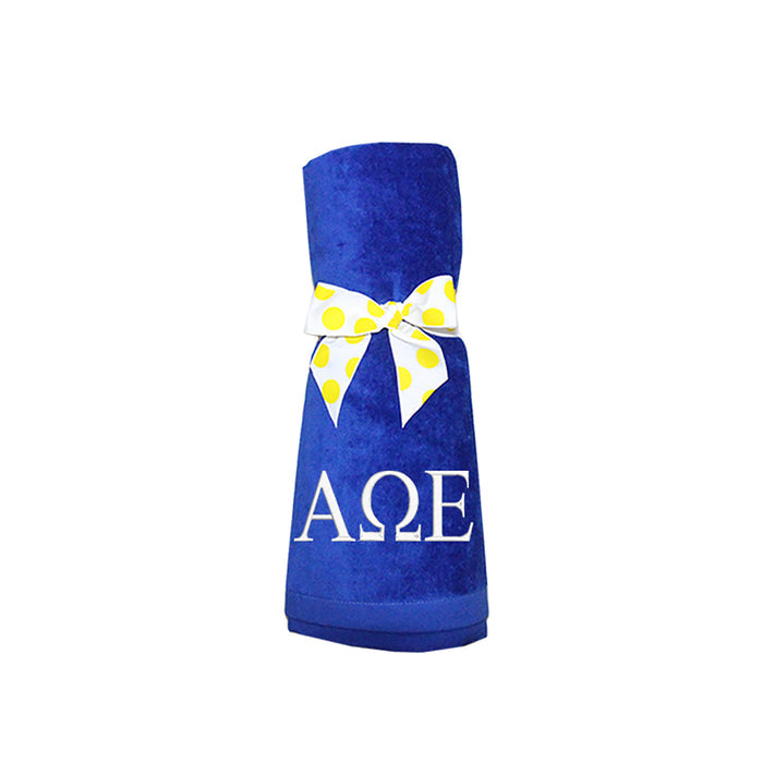 Alpha Omega Epsilon  Beach Towel