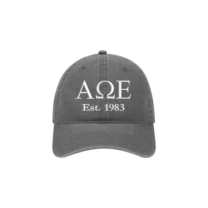Alpha Omega Epsilon Beach Washed Hat