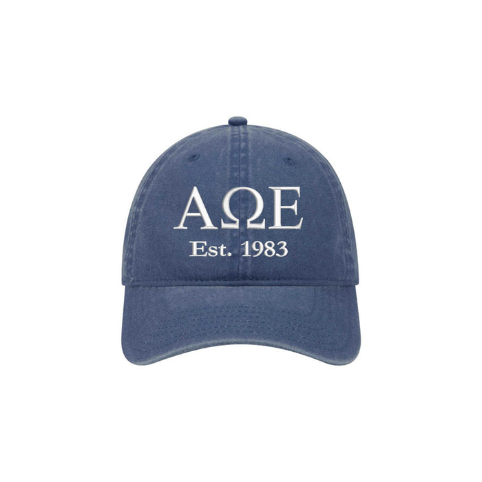 Alpha Omega Epsilon Beach Washed Hat