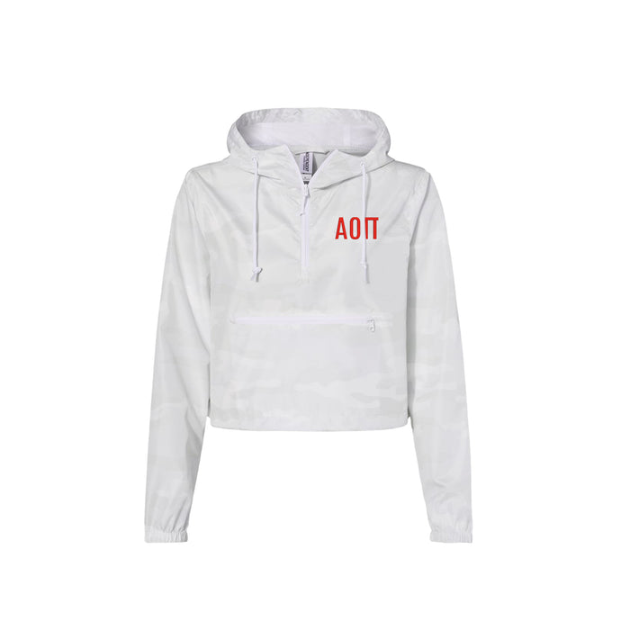 Alpha Omicron Pi Crop Windbreaker