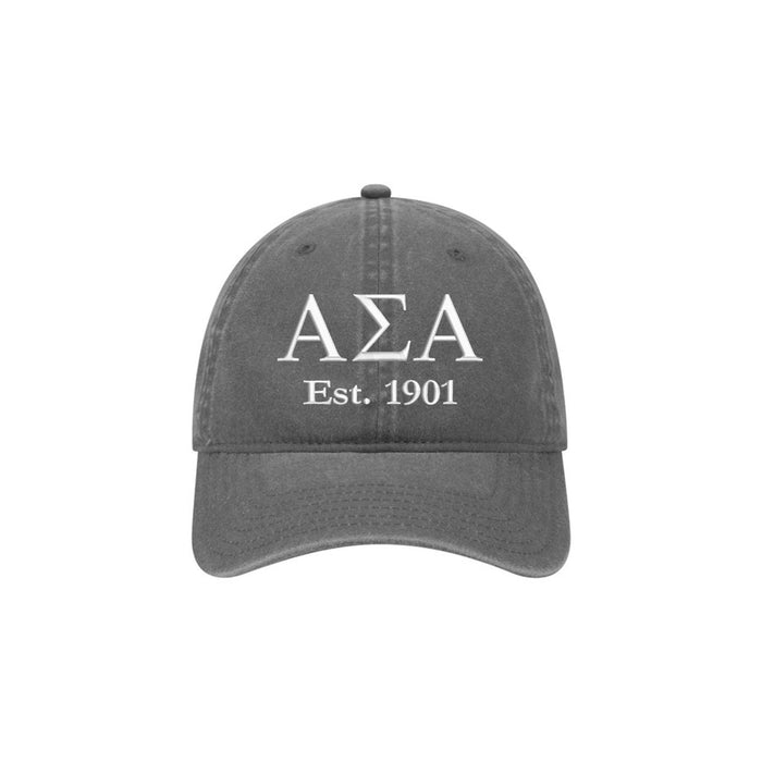 Alpha Sigma Alpha Beach Washed Hat