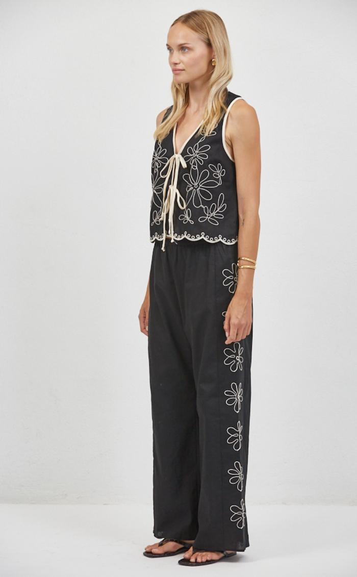 Ardennes Tie Vest Top - Side View