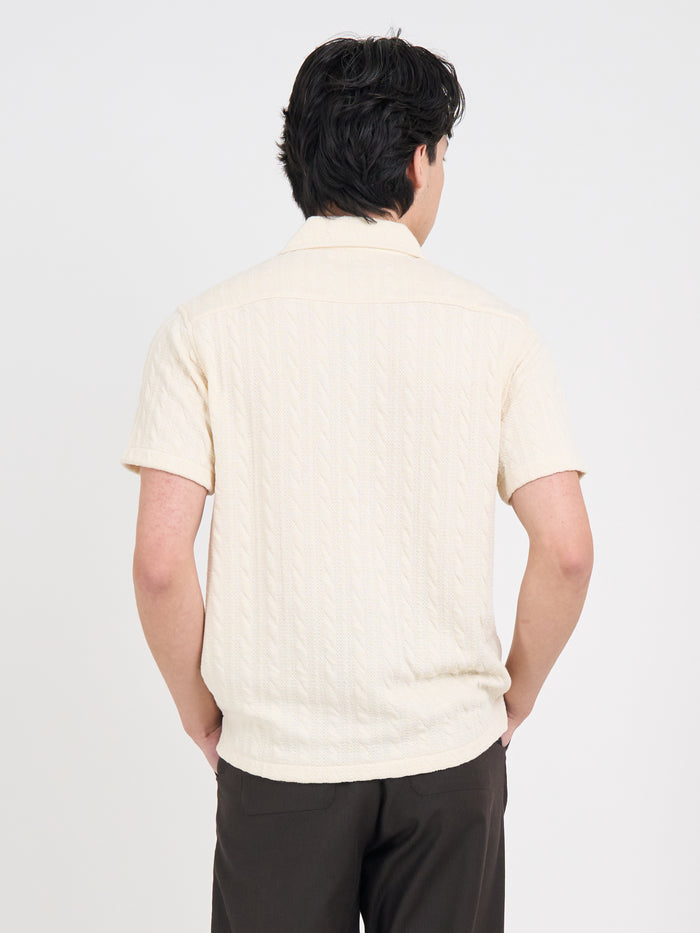 Ashby Short Sleeve Jersey Shirt Weaver Cream