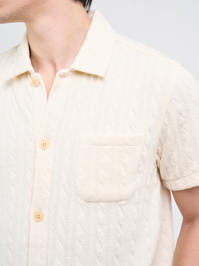 Ashby Short Sleeve Jersey Shirt Weaver Cream