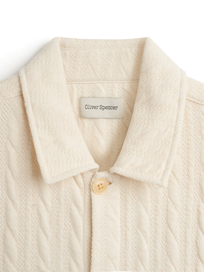 Ashby Short Sleeve Jersey Shirt Weaver Cream