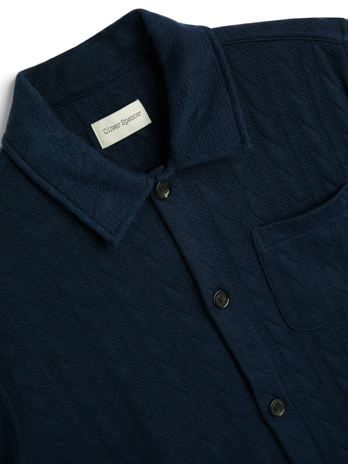 Ashby Short Sleeve Jersey Shirt Weaver Navy