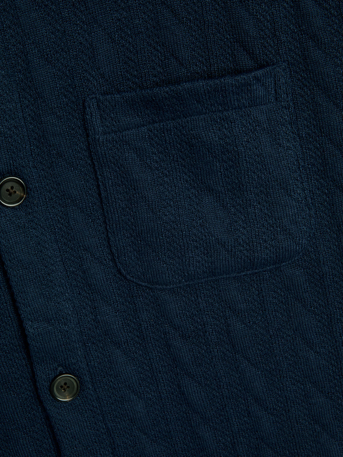 Ashby Short Sleeve Jersey Shirt Weaver Navy