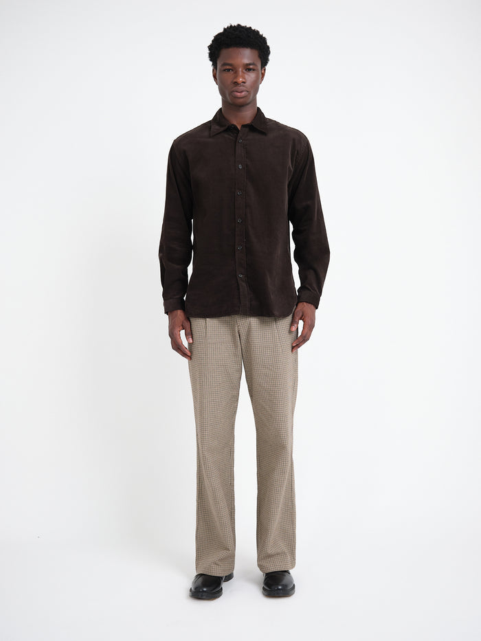 Atlanta Long Sleeve Shirt (Loose Fit) Mersey Cord Brown