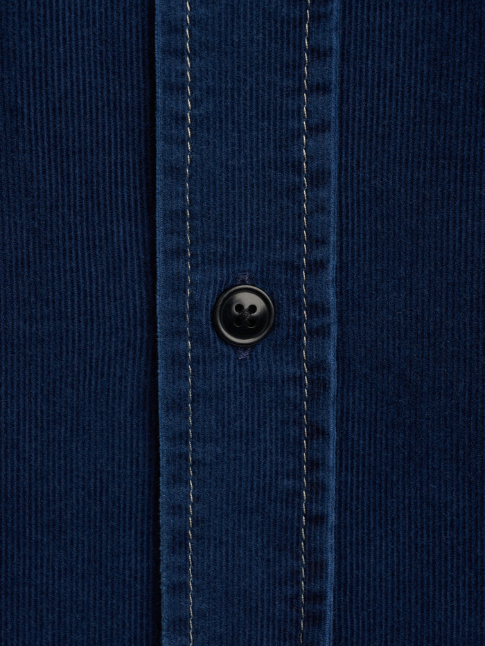 Atlanta Long Sleeve Shirt (Loose Fit) Newson Cord Indigo Blue Rinse