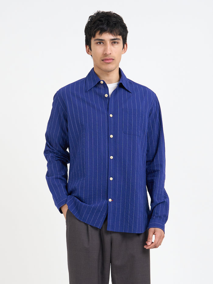 Atlanta Long Sleeve Shirt Patterson Blue