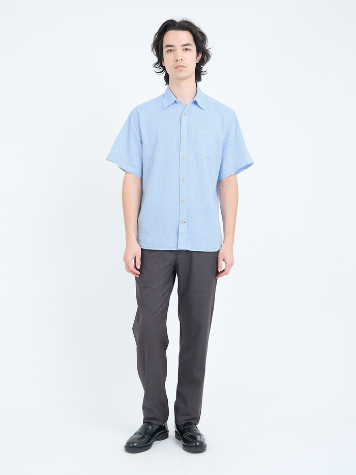 Atlanta Short Sleeve Shirt (Loose Fit) Perkins Blue
