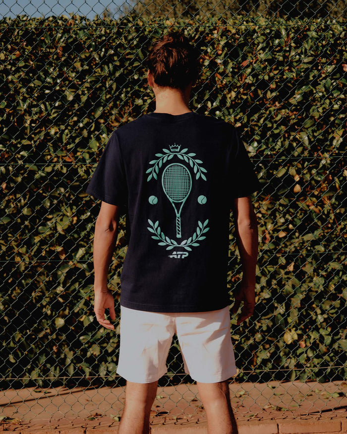 ATP ATP Marks Of Greatness Large Logo T-Shirt - Dark Blue T-Shirt