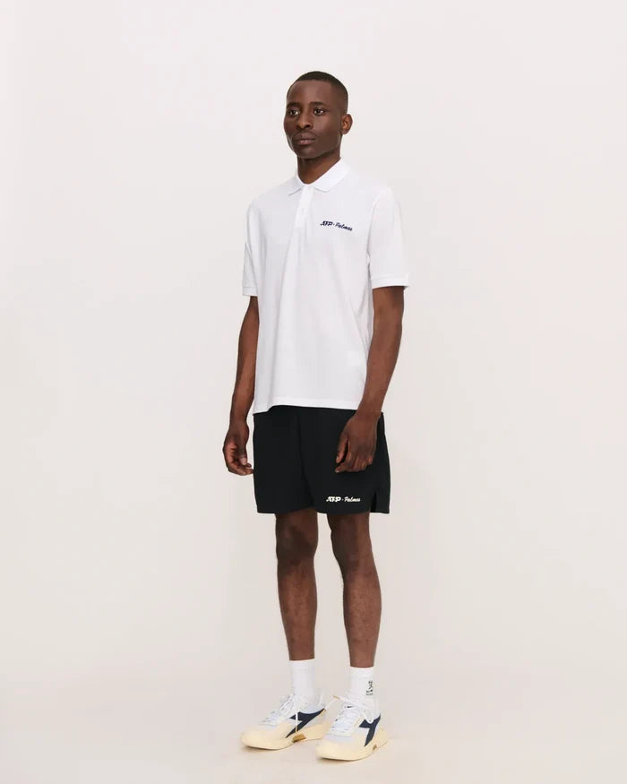 Palmes ATP Pique Polo - White Polo Shirt