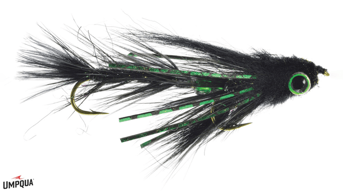 BABY GONGA Umpqua BLACK / 08 Flies Rivers and Glen Trading Co