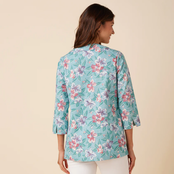 Banzai Biscus Tunic - Shore Blue