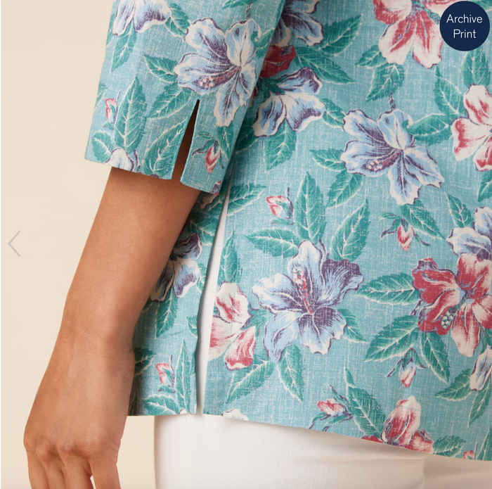 Banzai Biscus Tunic - Shore Blue