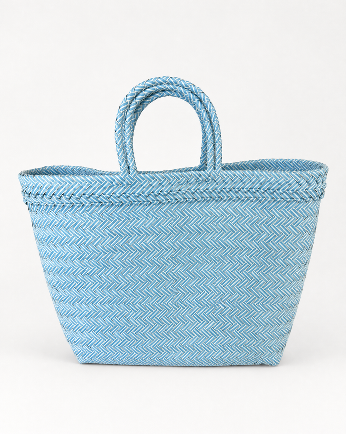 Basket Weave Compact Beach Bag