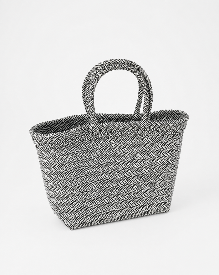 Basket Weave Compact Beach Bag