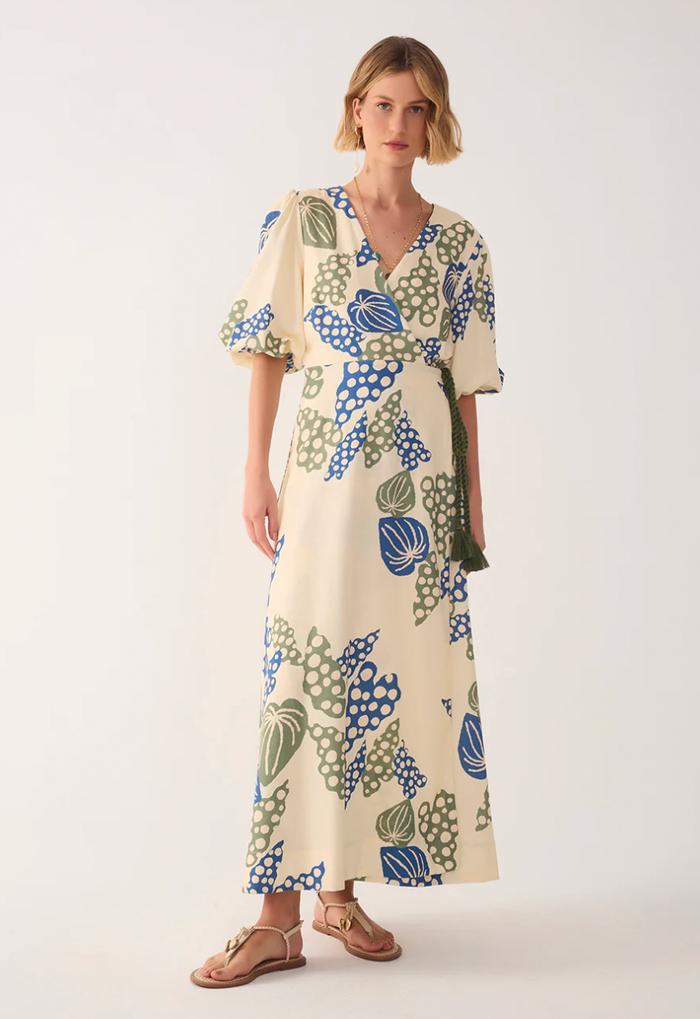 Begonia Print Maxi Dress