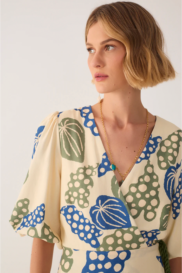 Begonia Print Maxi Dress