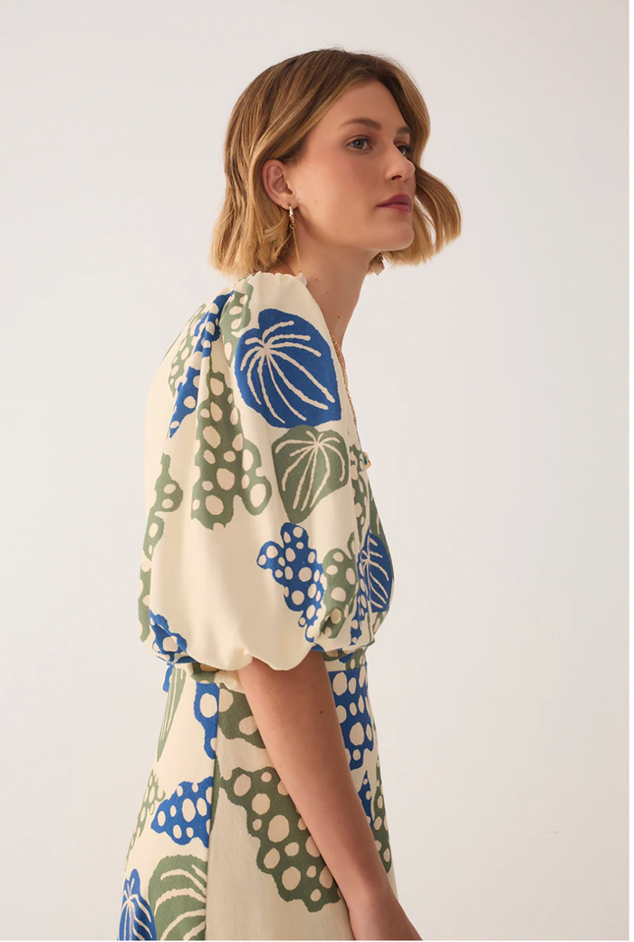 Begonia Print Maxi Dress