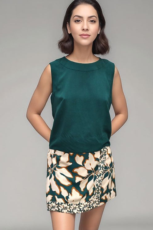 Begonia Skirt - Bloomtide / Bloomcrest Petrol