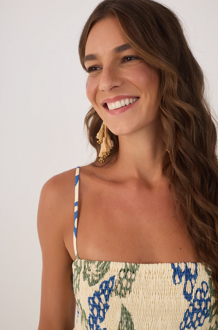 Begonia Smocked Bodice Top - Top View 3
