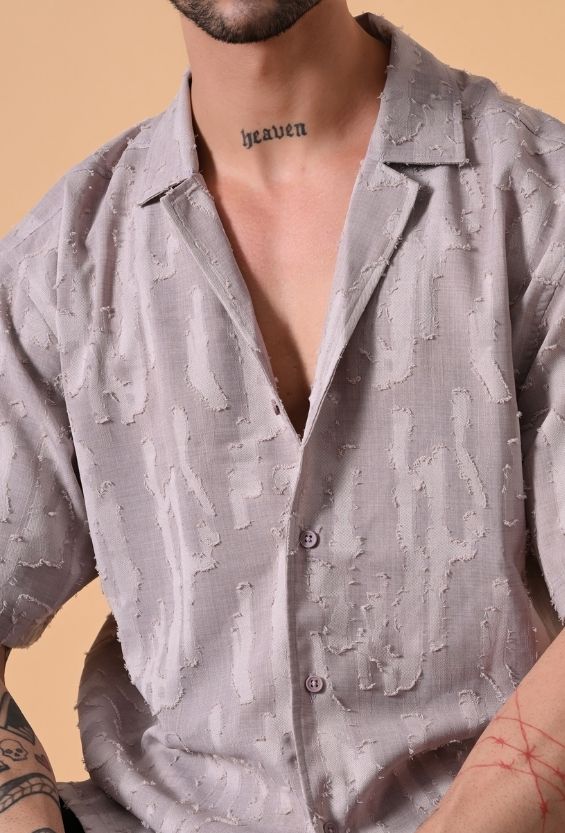 beige pink shirt men textured