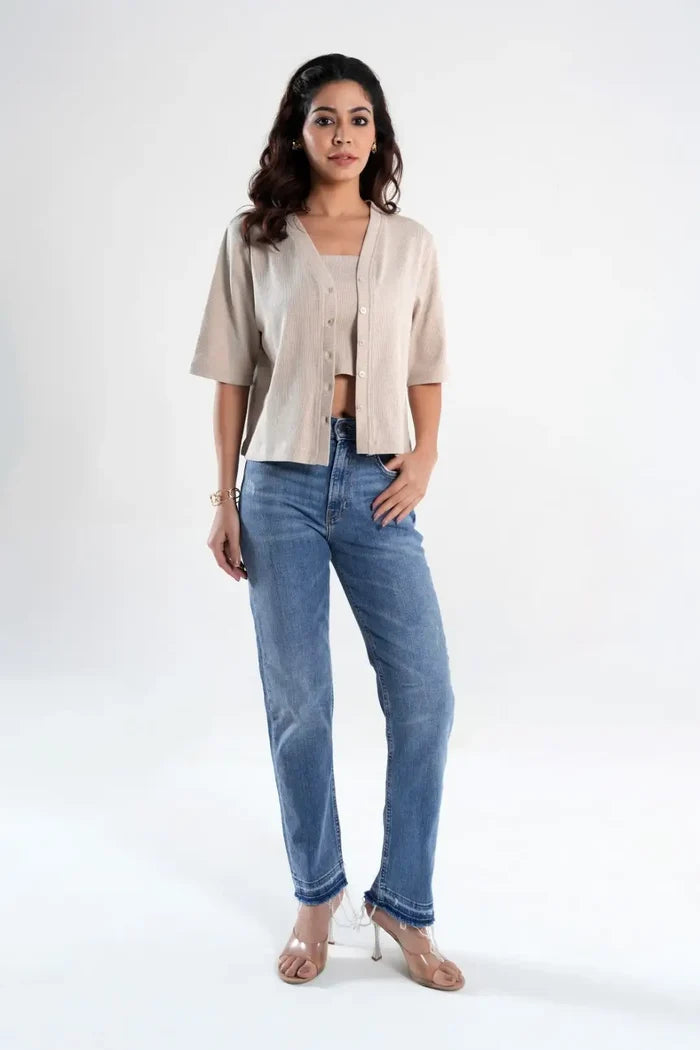Beige Women's Knit Sets for Men