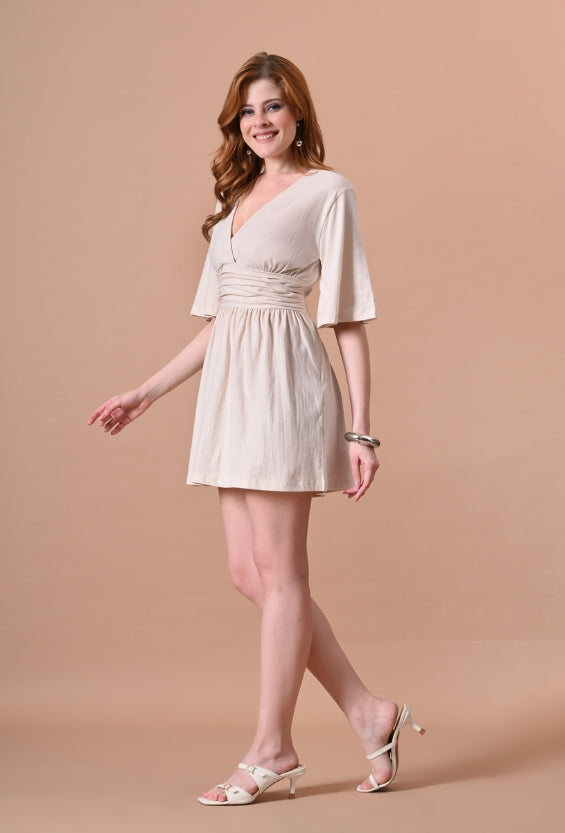 Beige Women's Wrap Dresses for Women