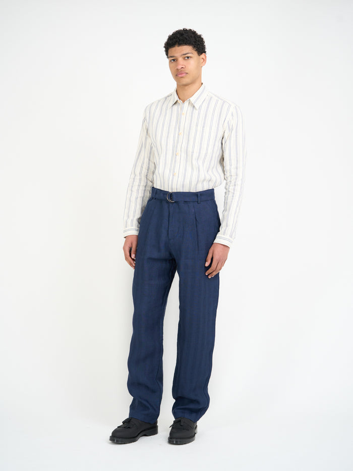 Belted Trousers Arnold Navy