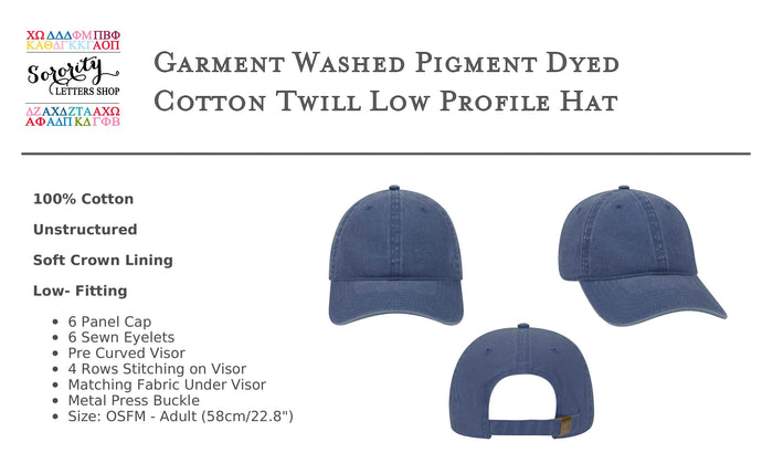 Beta Upsilon Chi Beach Washed Hat - Shield