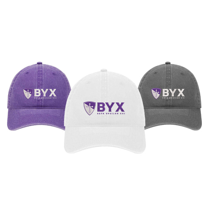Beta Upsilon Chi Beach Washed Hat