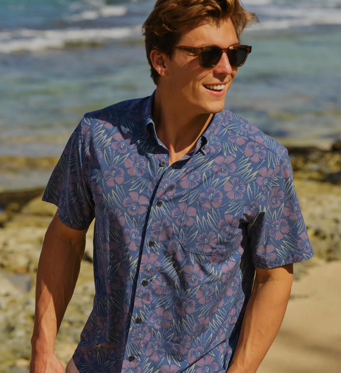 BLOSSOM HARMONY Performance Button Front - Navy