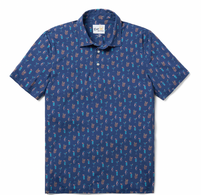Blue Hawaii Performance Polo - Indigo