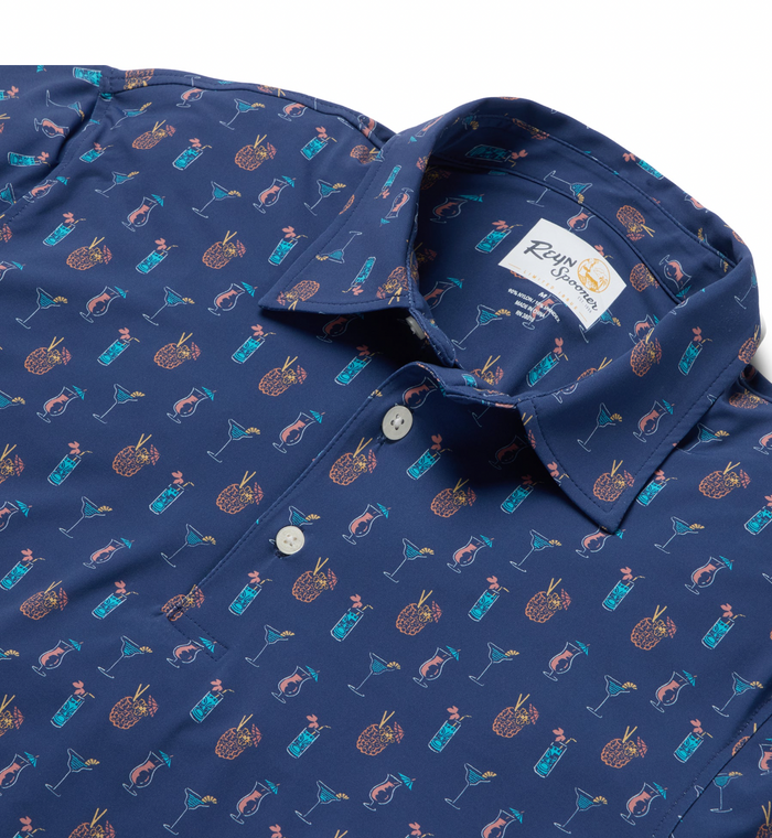 Blue Hawaii Performance Polo - Indigo