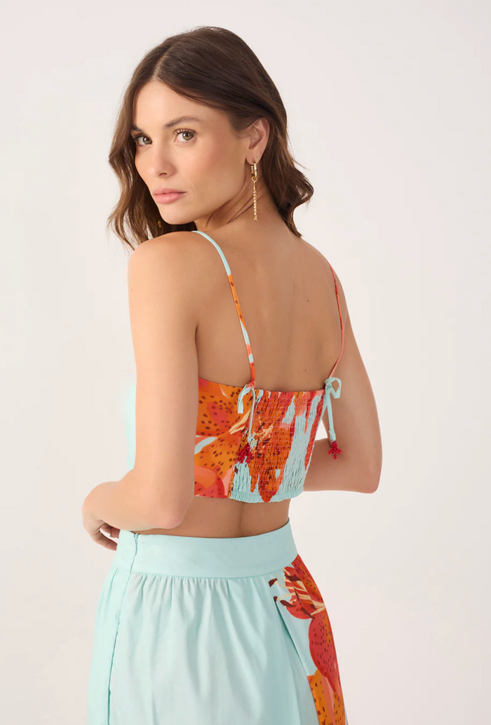 Blue Lily Top & Skirt Set
