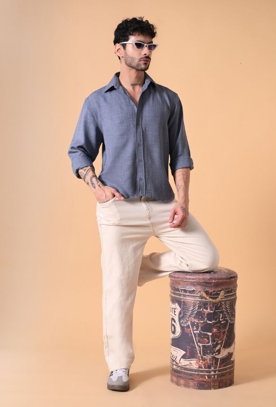 curved hem shirt men modern fit