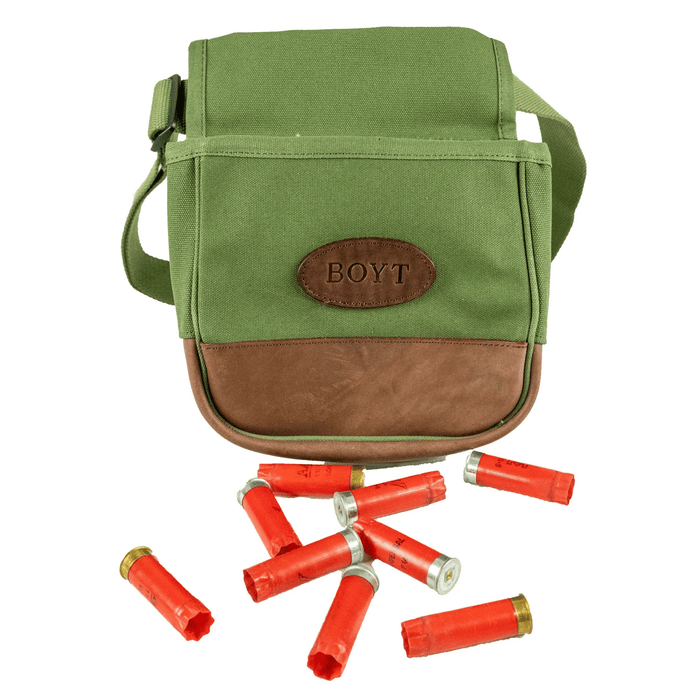 Boyt Signature Series Canvas & Leather Shell Pouch Boyt OD Green Shell Belt Rivers and Glen Trading Co
