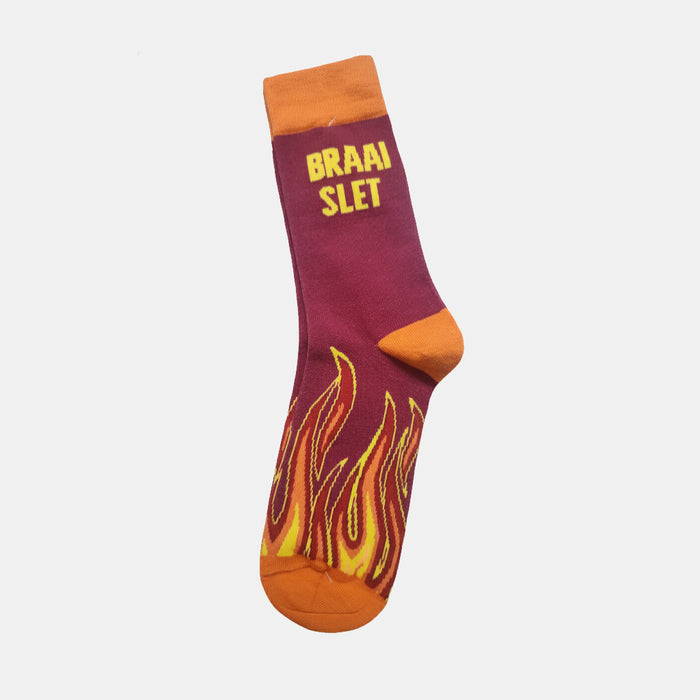 Braai Slet Socks - Maroon