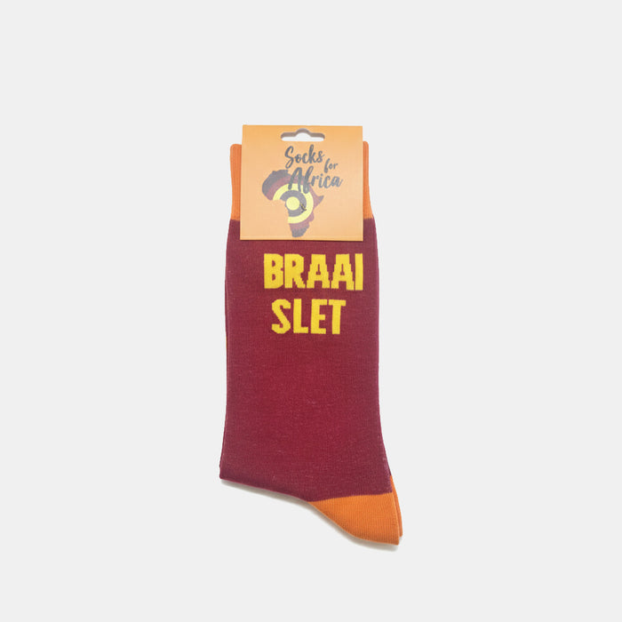 Braai Slet Socks - Maroon