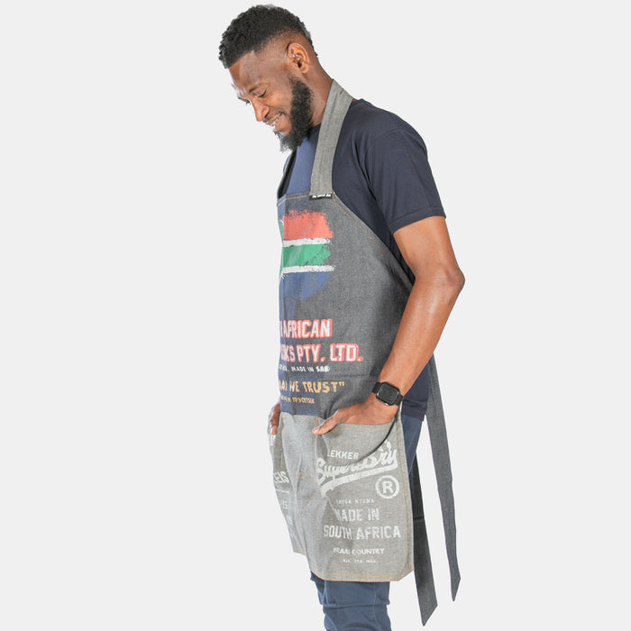 Braai Works SA Flag Denim Apron