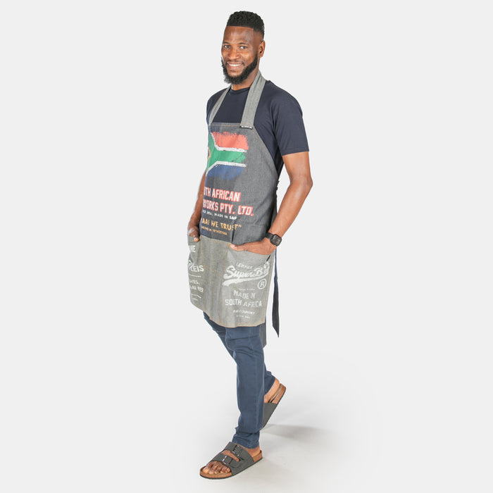Braai Works SA Flag Denim Apron