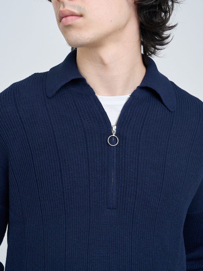 Brice Half Zip Jumper Overton Navy
