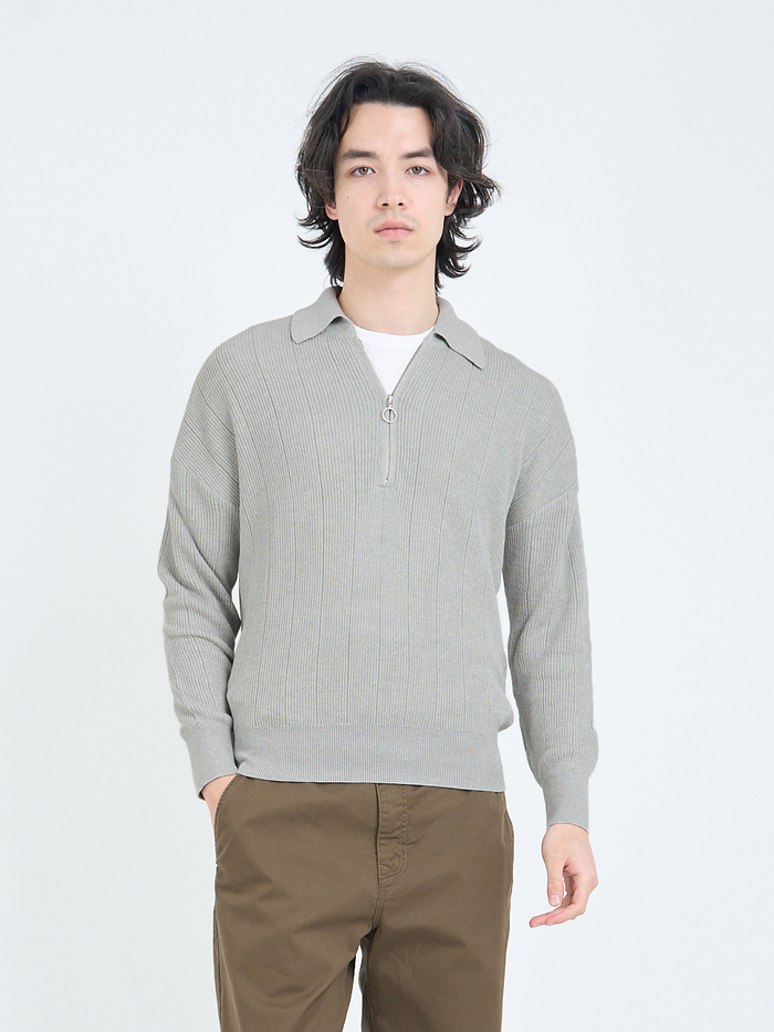 Brice Half Zip Jumper Overton Oatmeal