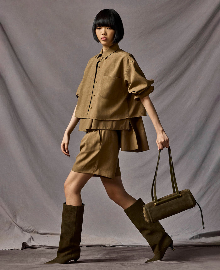 Brisbane Croco Suede Tall Shaft Boot