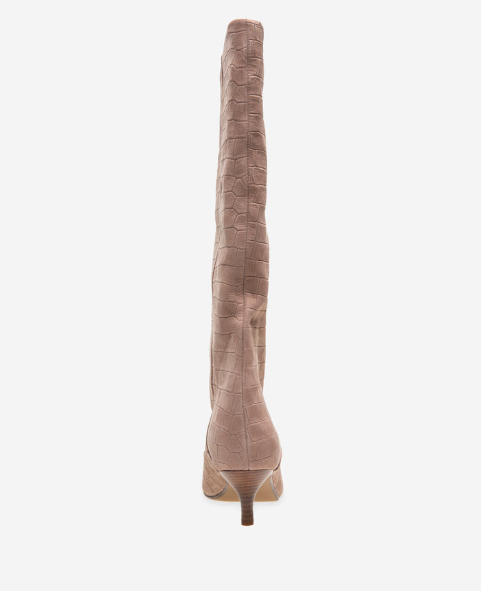 Brisbane Croco Suede Tall Shaft Boot