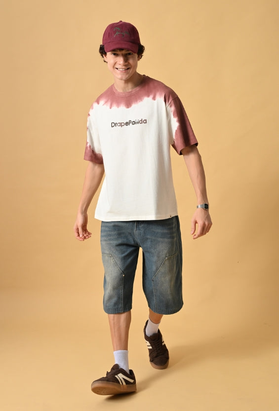 Brown Oversized Fit Acid Wash Men's Oversized T-Shirts | 100% Cotton for Men