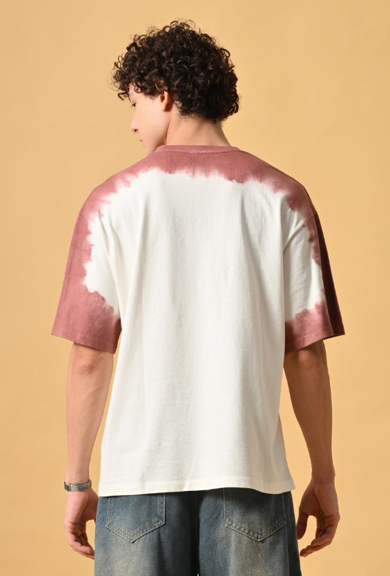 Brown Oversized Fit Acid Wash Men's Oversized T-Shirts | 100% Cotton for Men
