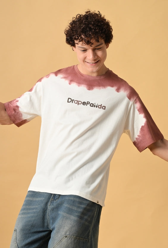 Brown Oversized Fit Acid Wash Men's Oversized T-Shirts | 100% Cotton for Men